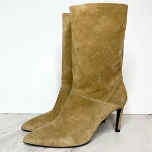 All Saints Orlana Pointed Toe Tan Suede Boot 11